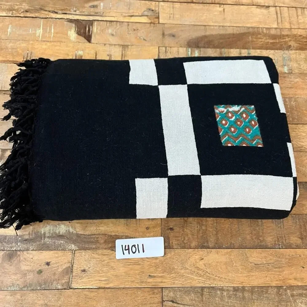 Sam Hilu Block Print Tablecloth Kuba-Inspired 69